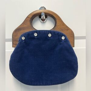 EUC Vintage Bermuda Bag with Wooden Handle